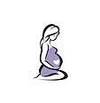 logo du site, femme enceinte stylisée